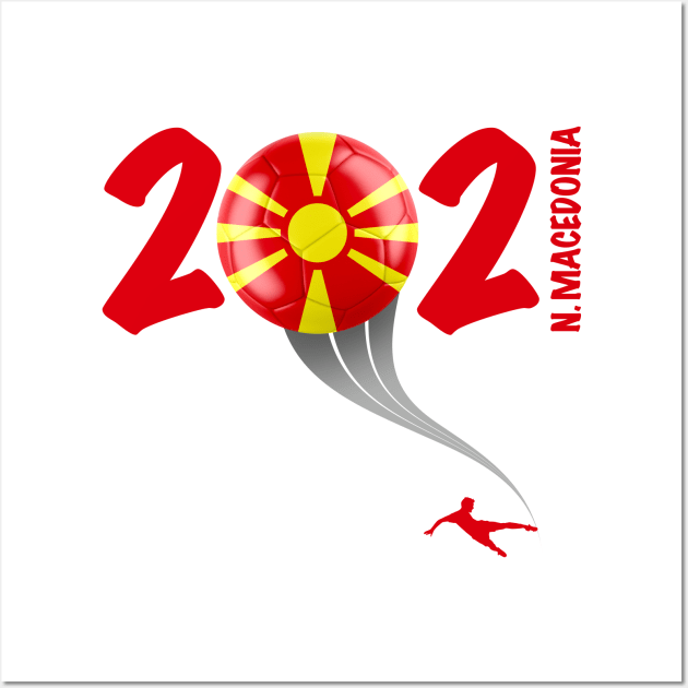 North Macedonia Euro Soccer 2021 Wall Art by DesignOfNations